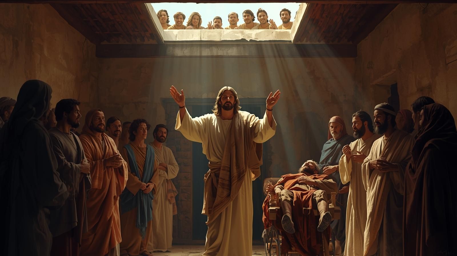 Yesus Menyembuhkan Orang Lumpuh yang Diturunkan dari Atap Rumah Sebagai Bukti Kuasa dan Pengampunan Allah